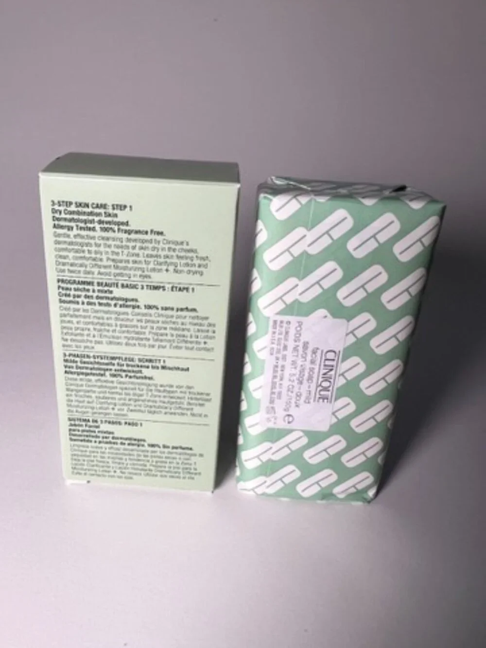 Clinique Facial Bar Soap MILD Dry Combination Skin Full Regular Size 5.2 oz